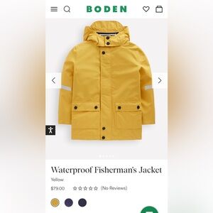 NWT Boden Waterproof Fisherman's Jacket